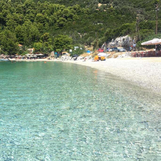 Panormos Beach on Skopelos Island Greece